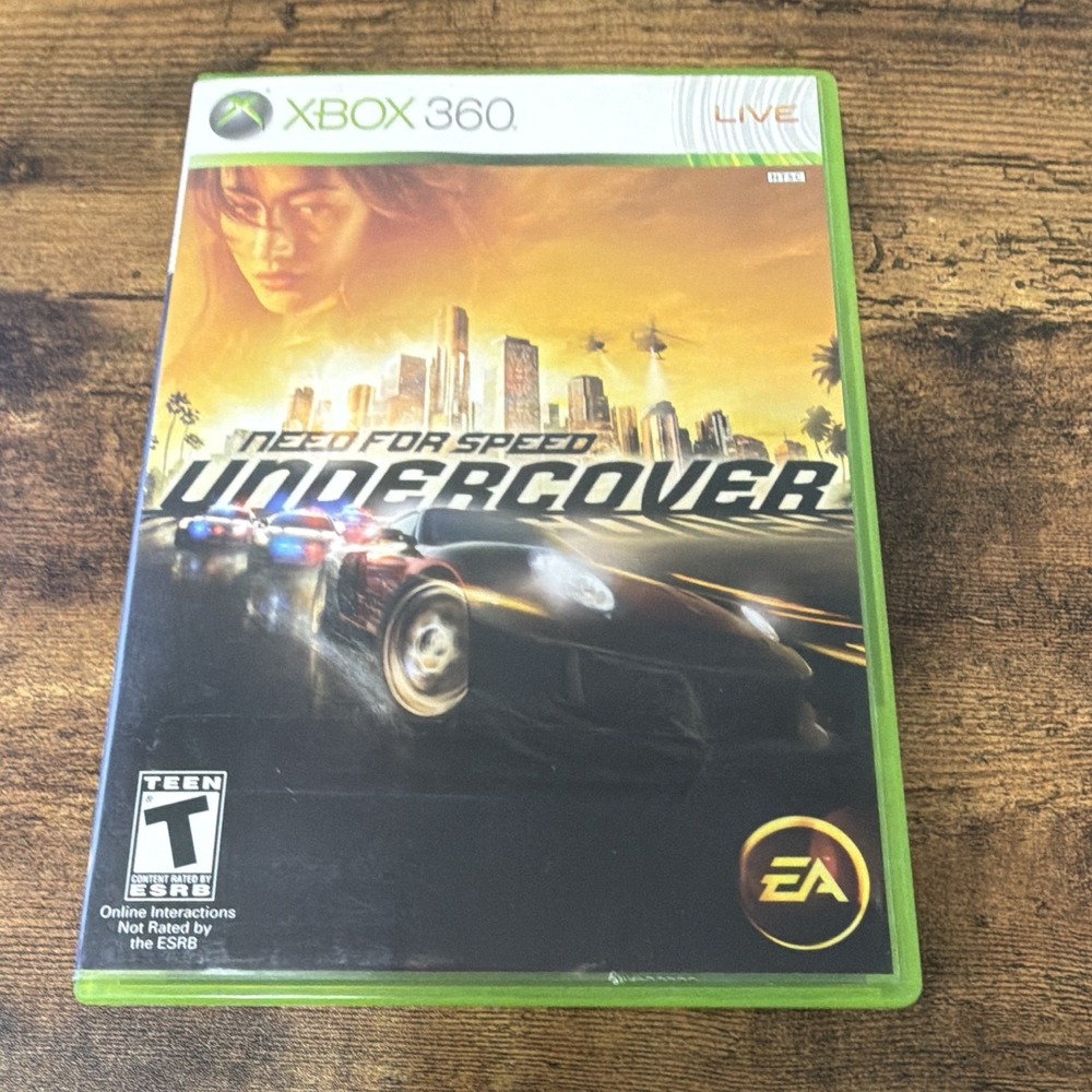 Need for Speed Undercover Xbox 360 EA Video Game w/ Case & Manual Racing